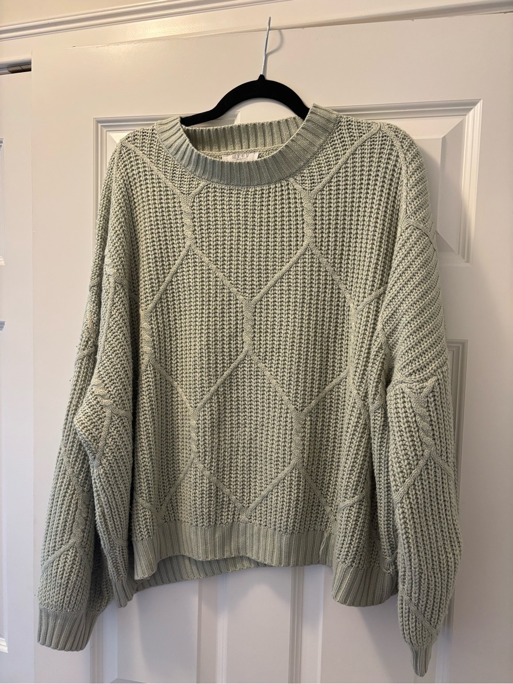 Grey Bandit Soft Knit Crewneck Sweater - Sage Green